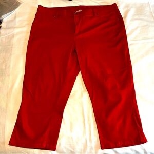FRAGILE BLUE JEANS denim capris -red-20W